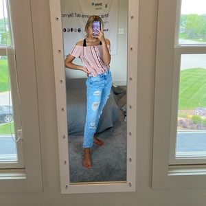 Candy Striped Crop Top